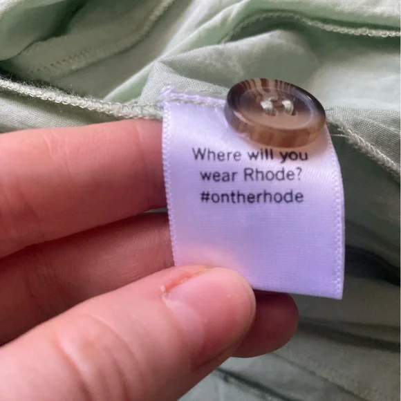 HP Rhode Emanne Cotten Voile Belted Pleated Mini in Green - Picture 7 of 8